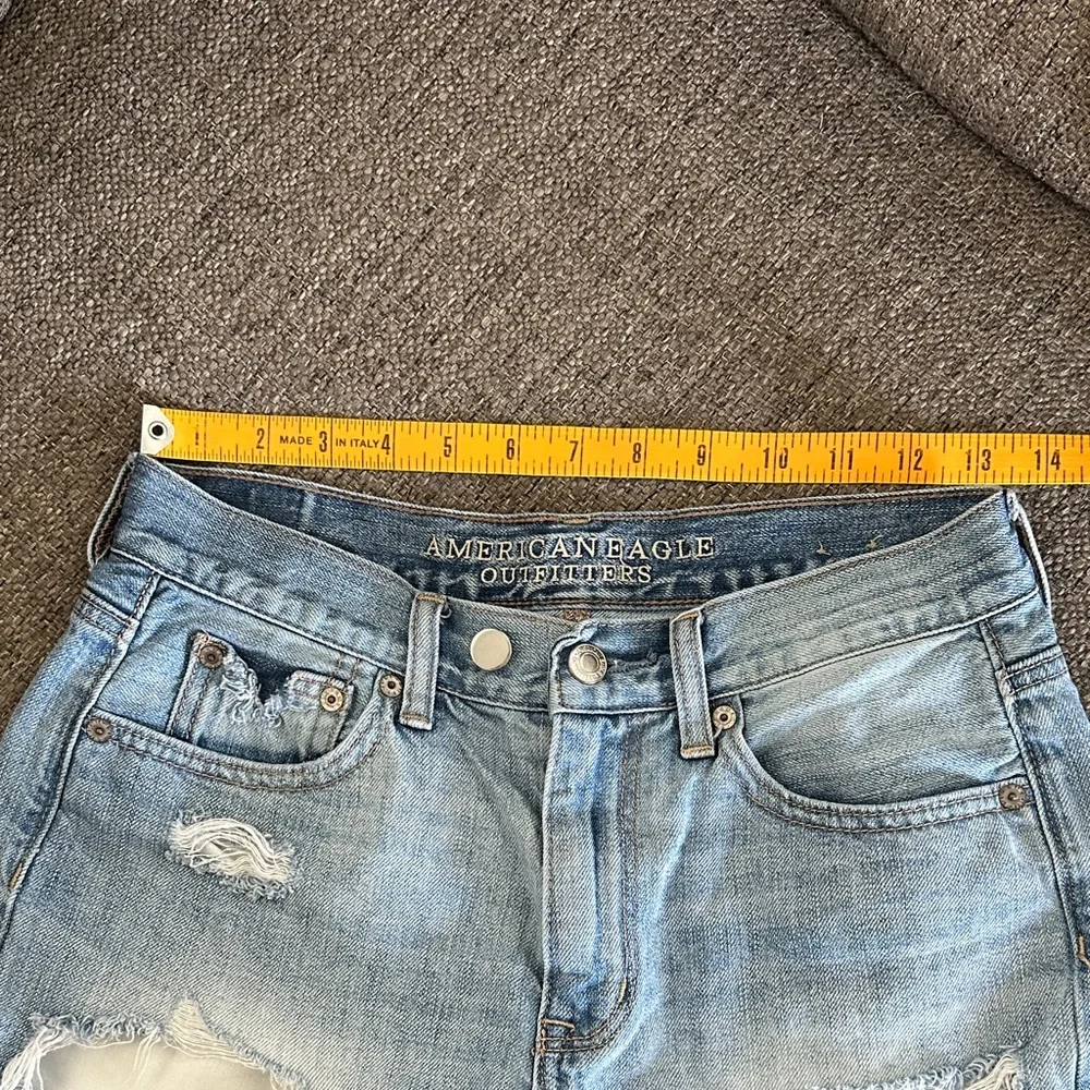 American Eagle Outfitters Vintage High Rise Festival Distressed Jean Shorts 4